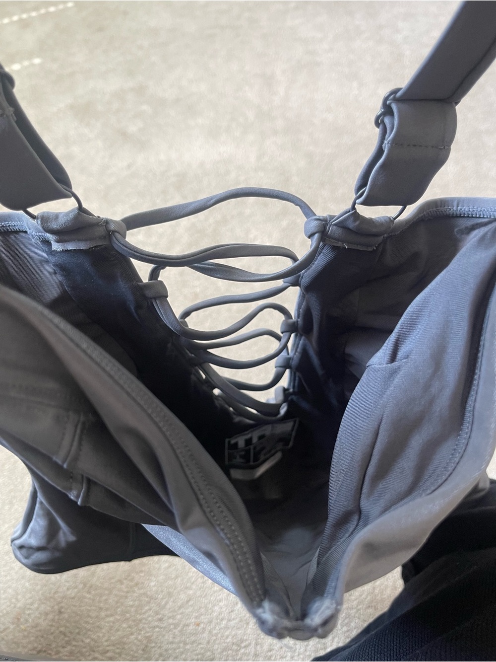 TA3 Lifty One-Piece Swimsuit Pewter Gray Size L Short D/DD NWT - Picture 6 of 7